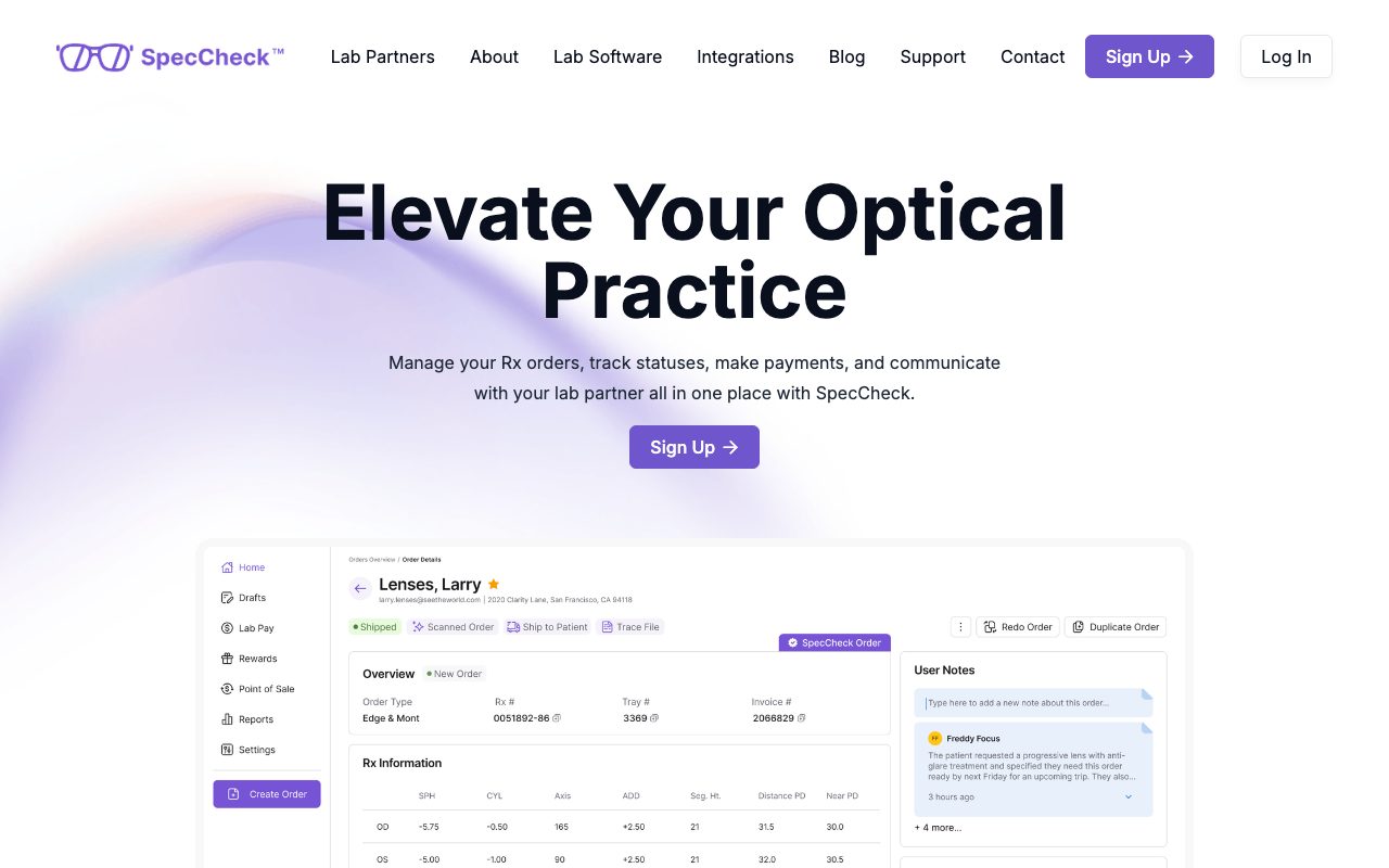 SpecCheck website