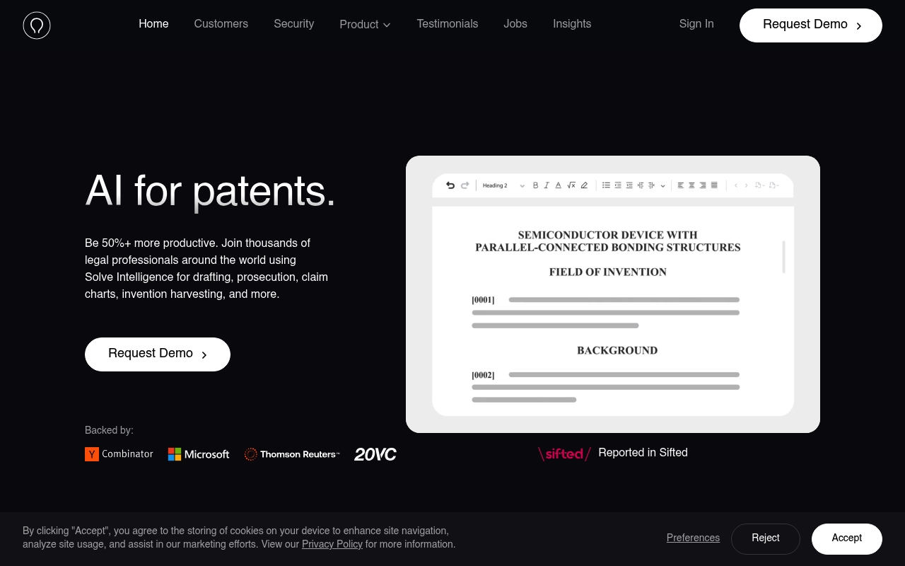 Solve Intelligence website