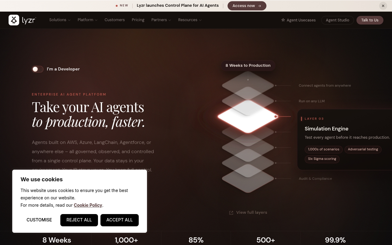 Lyzr website