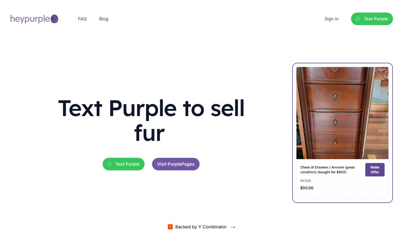 HeyPurple website