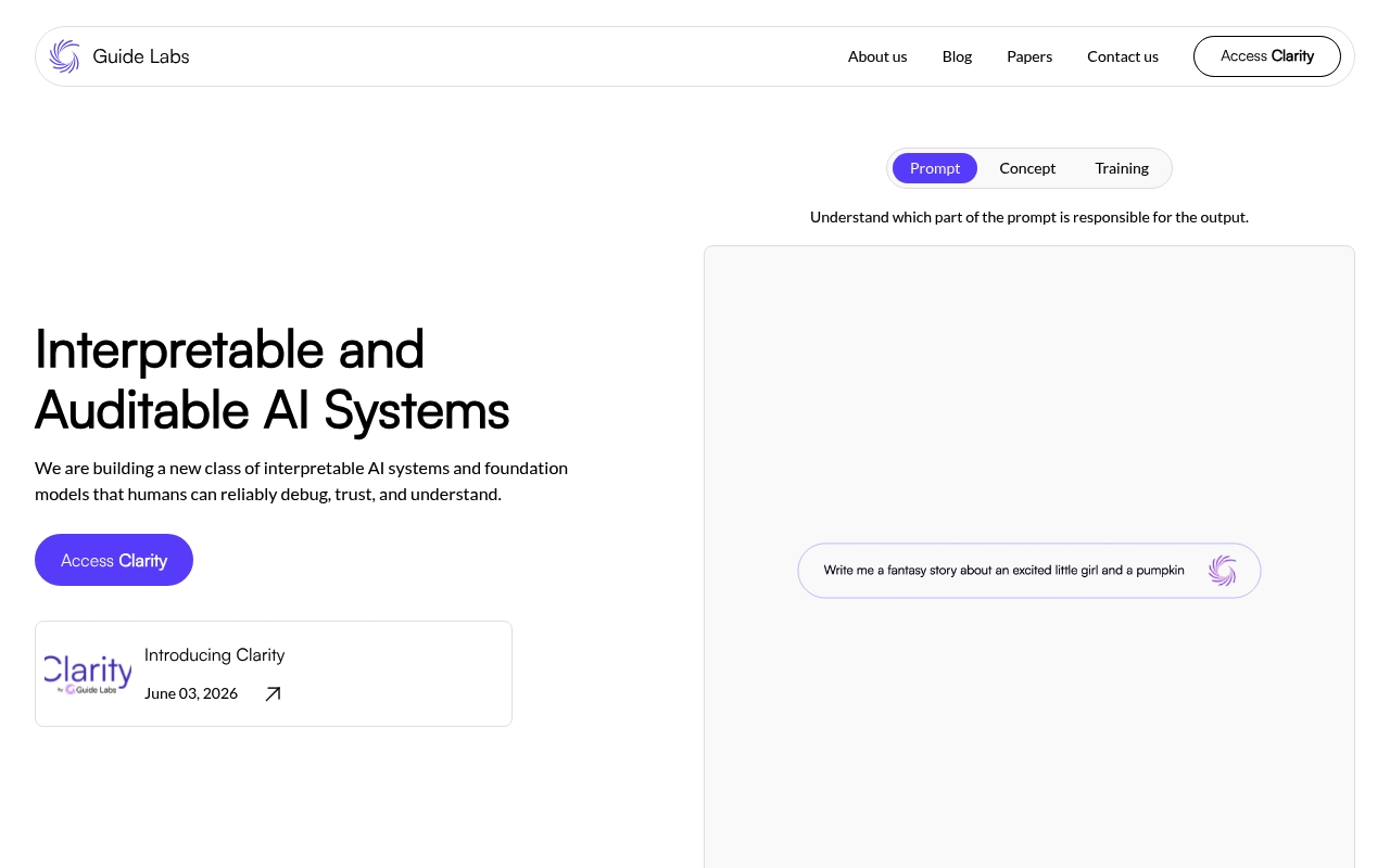 Guide Labs website