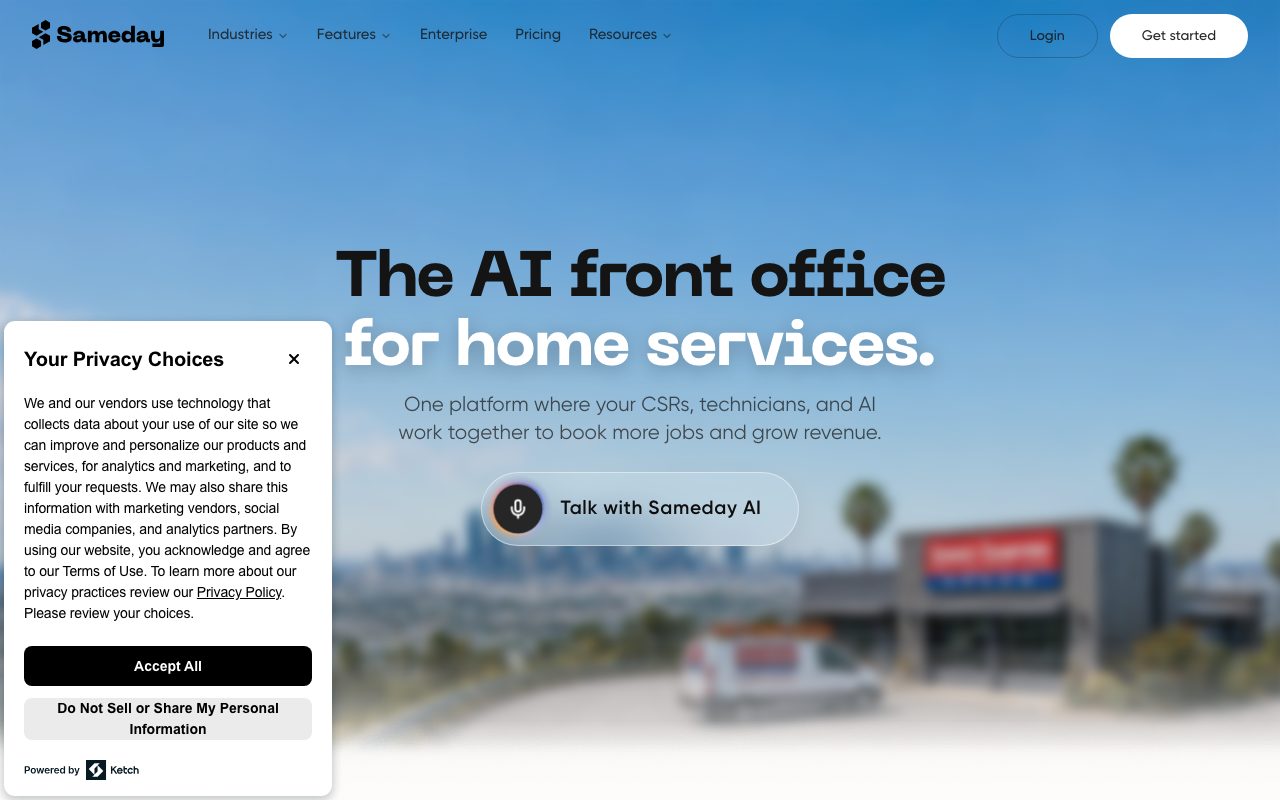 Sameday website