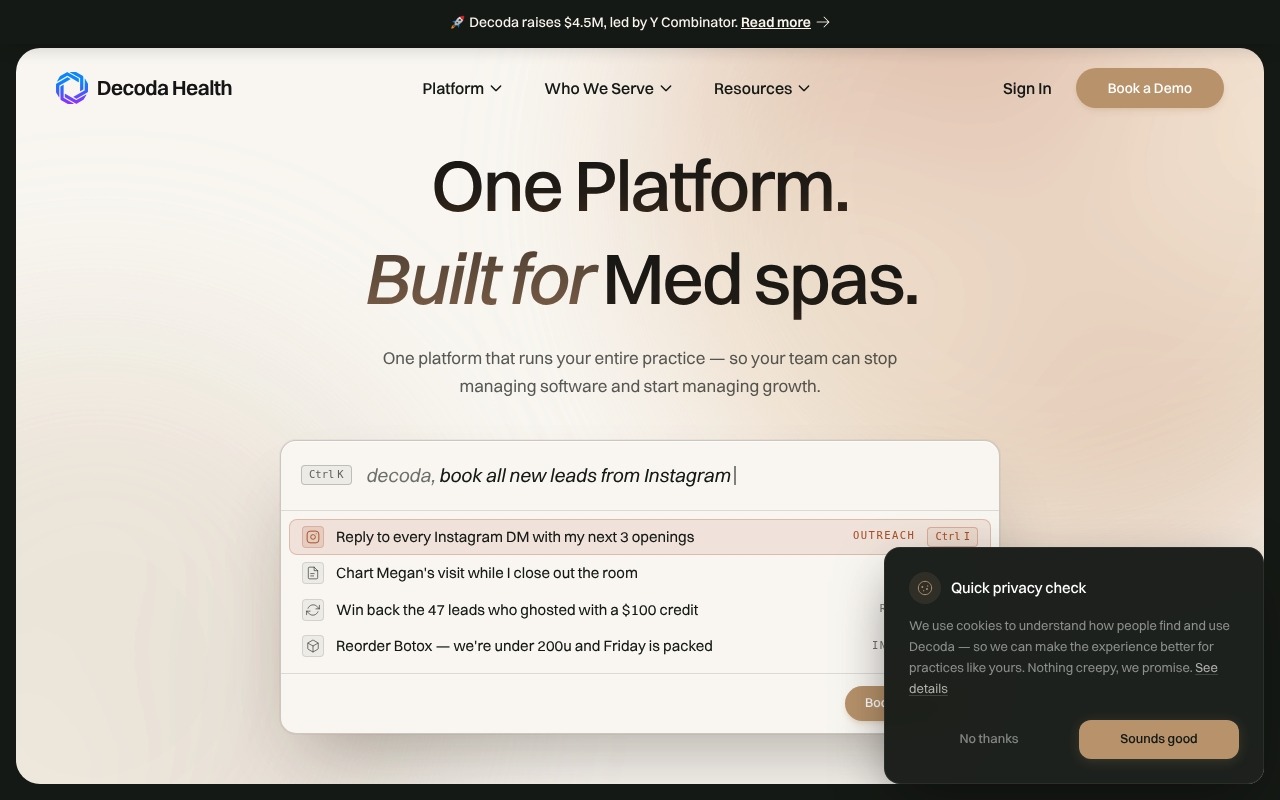 Decoda Health website