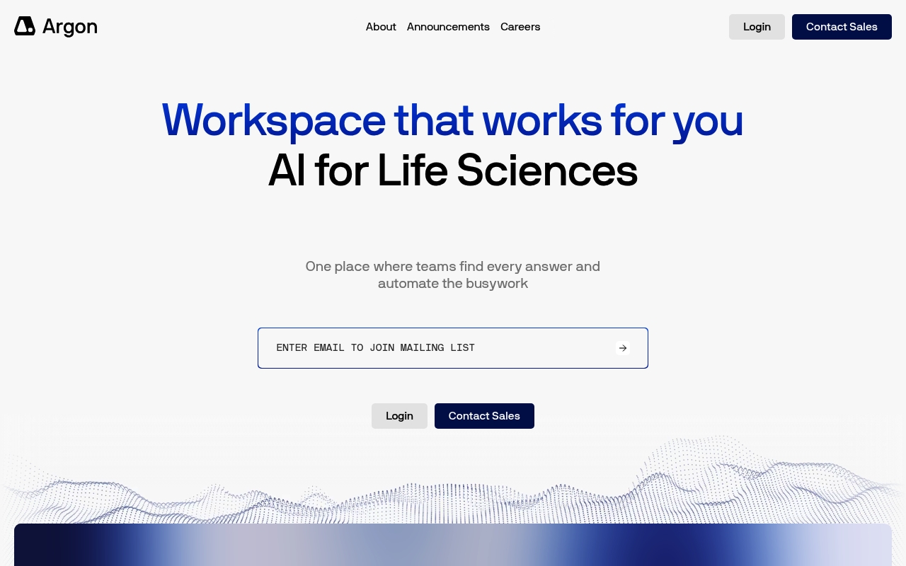 Argon AI website