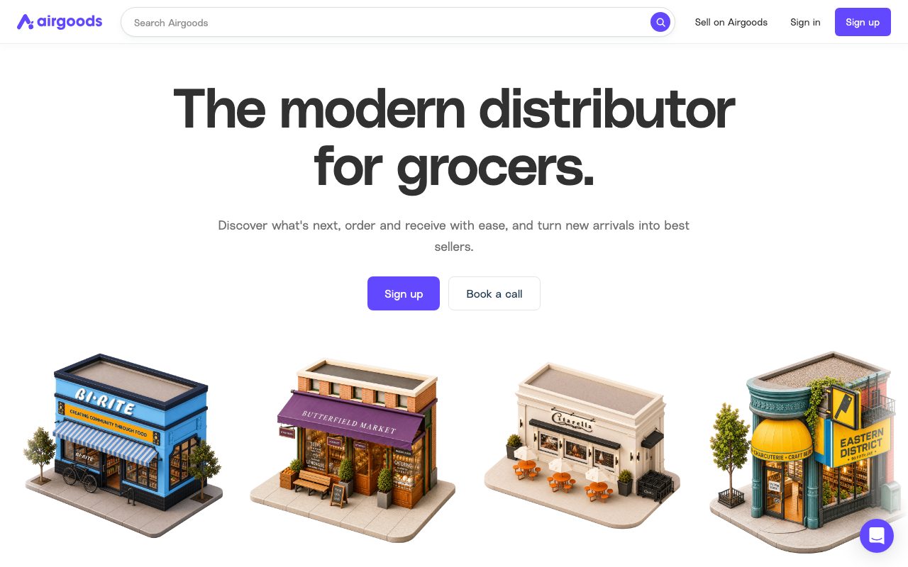 Airgoods website