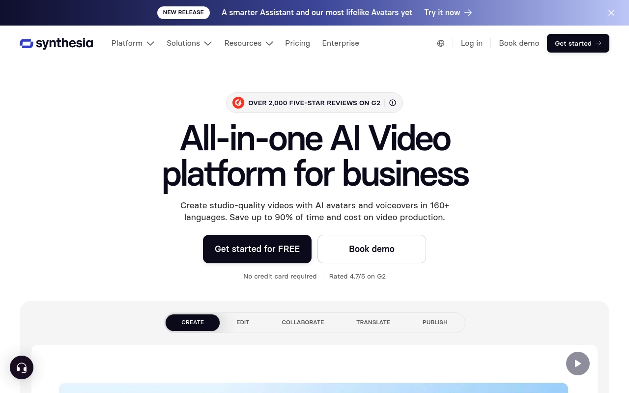 Synthesia website