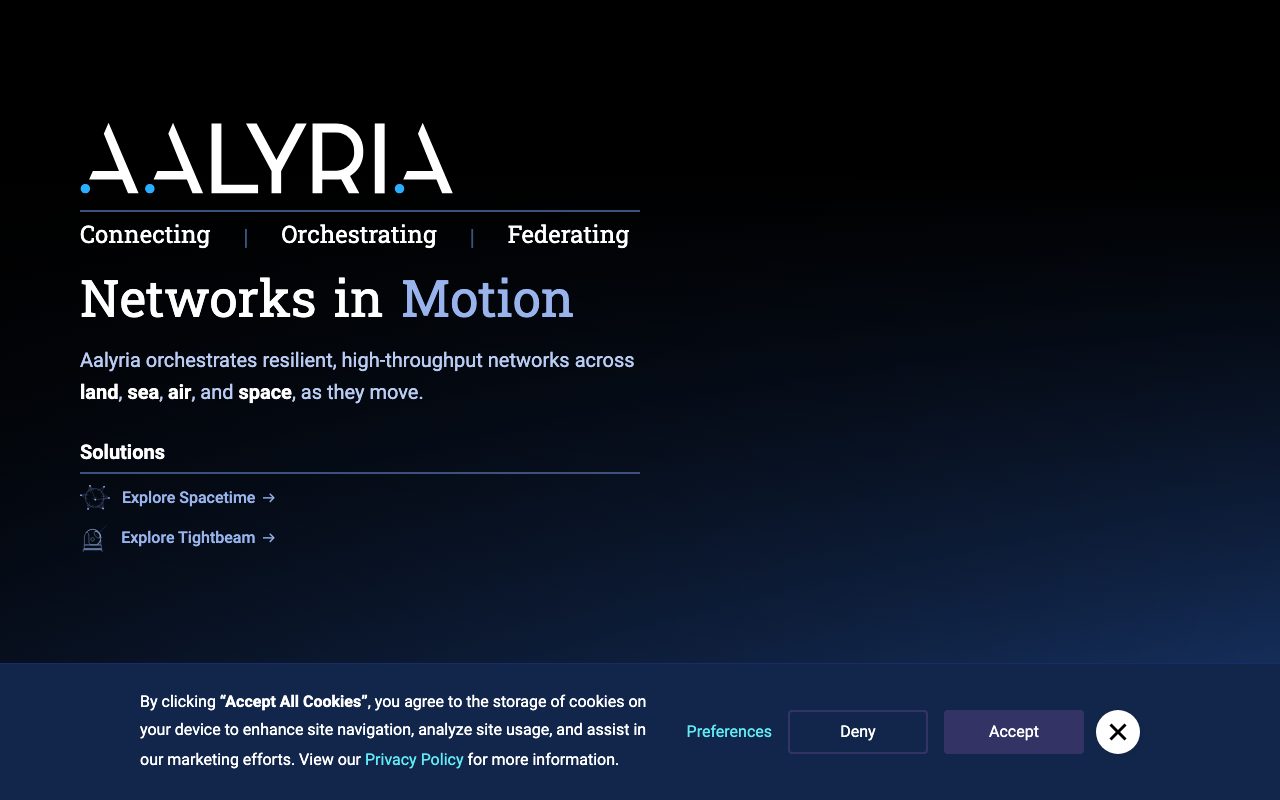 Aalyria website