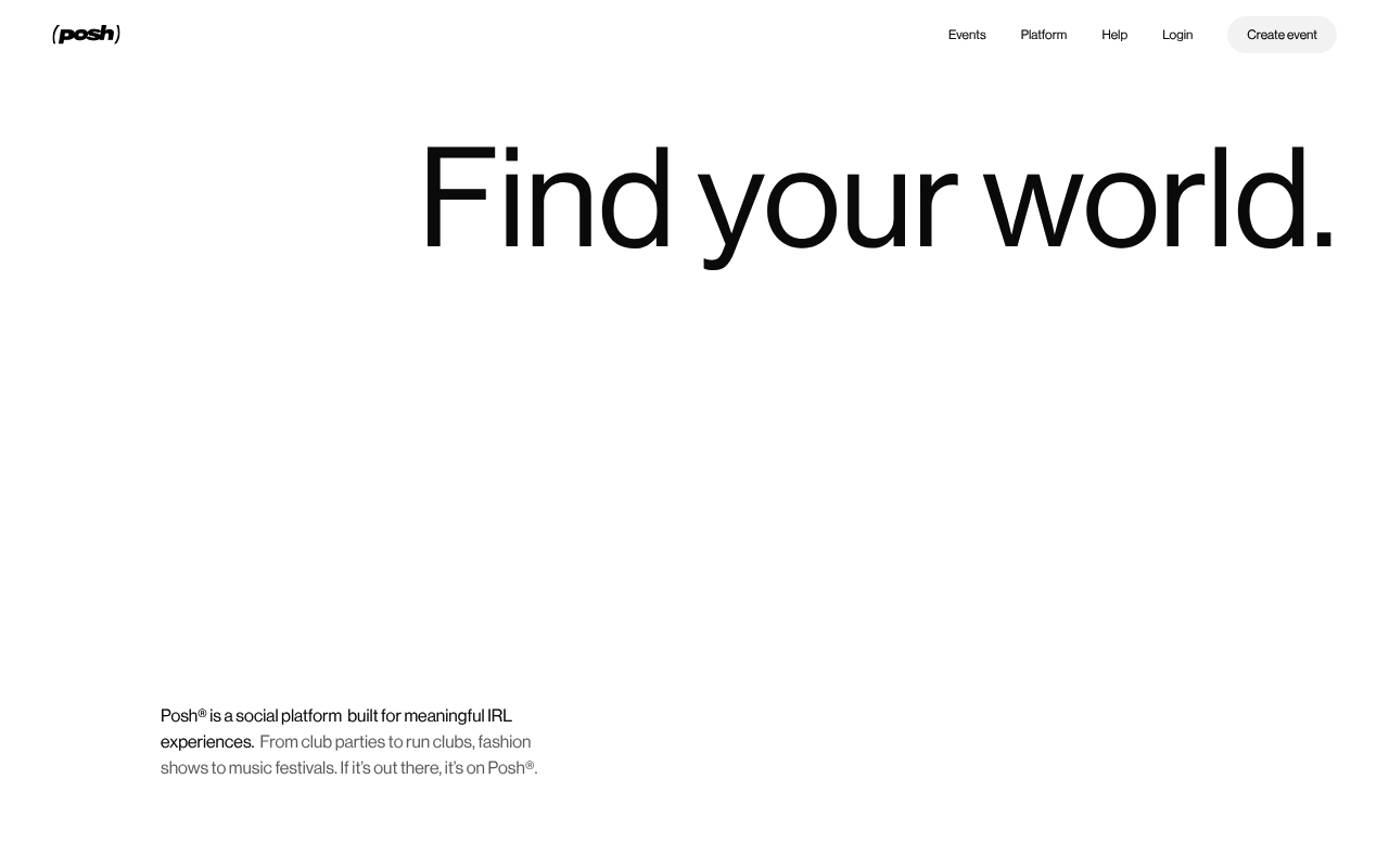 POSH website