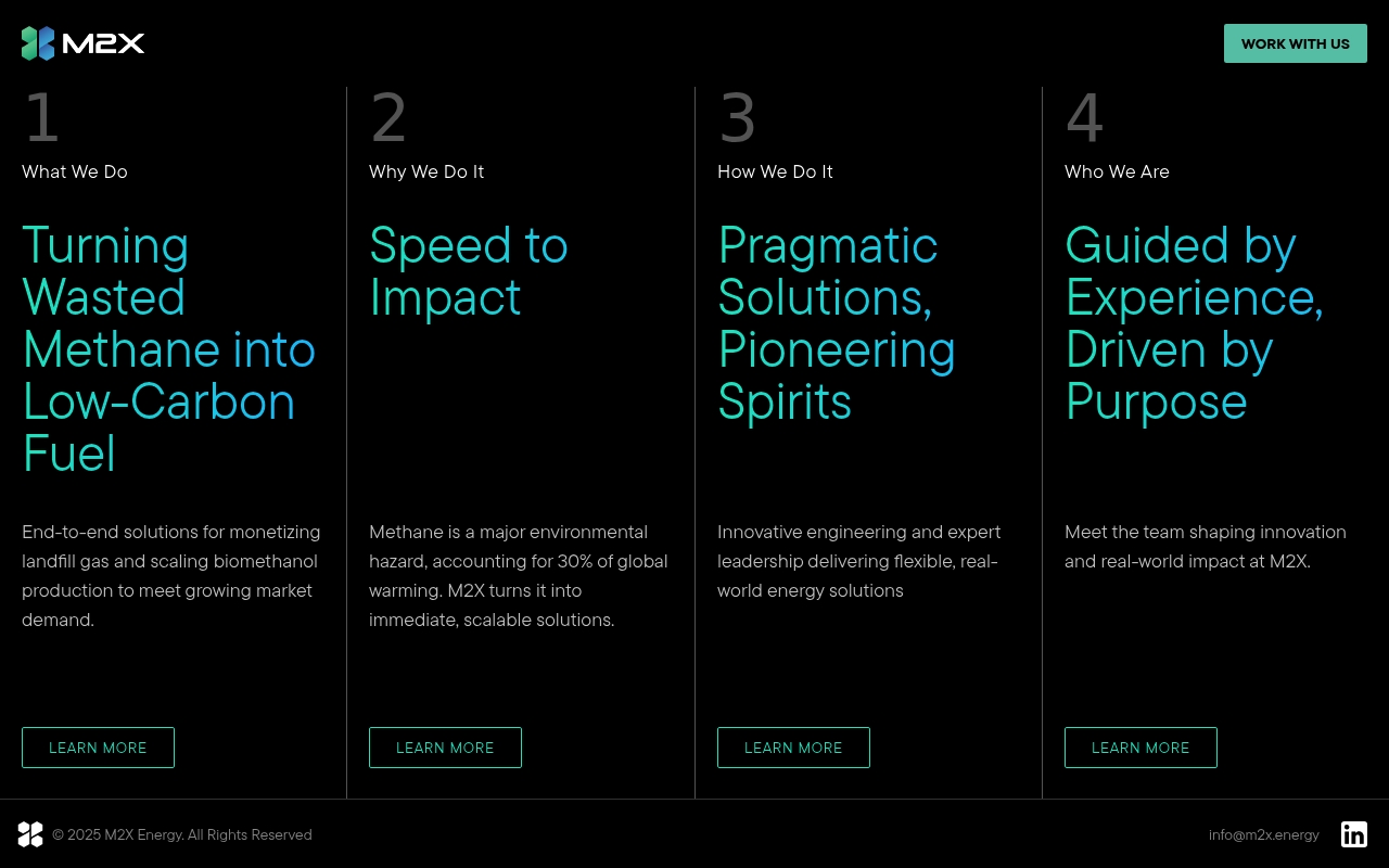 M2X Energy website