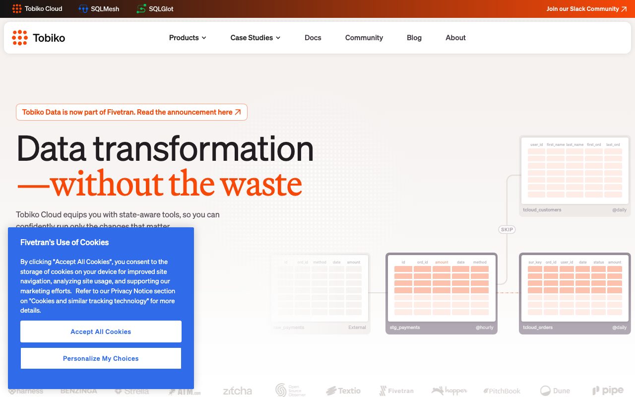 Tobiko Data website