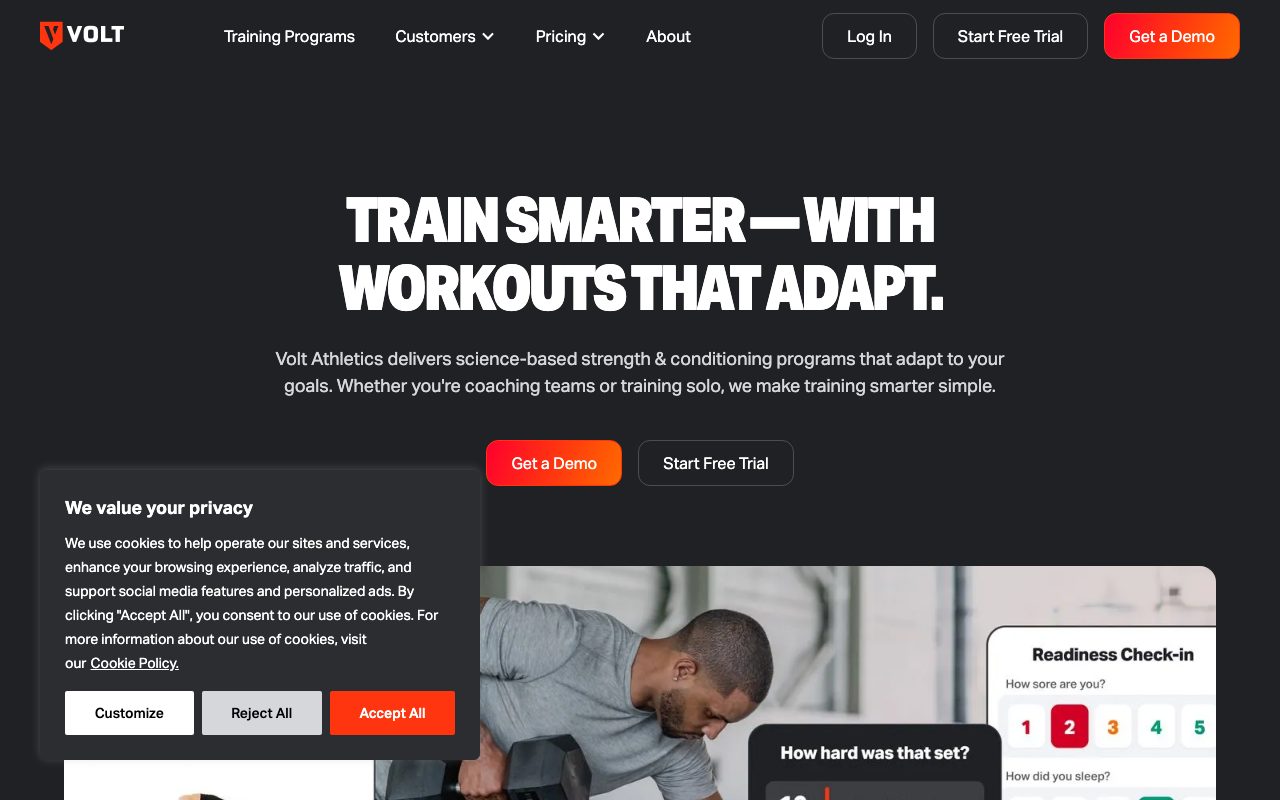 Volt Athletics website