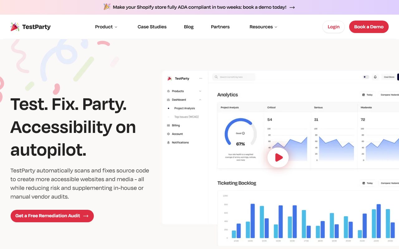 TestParty website
