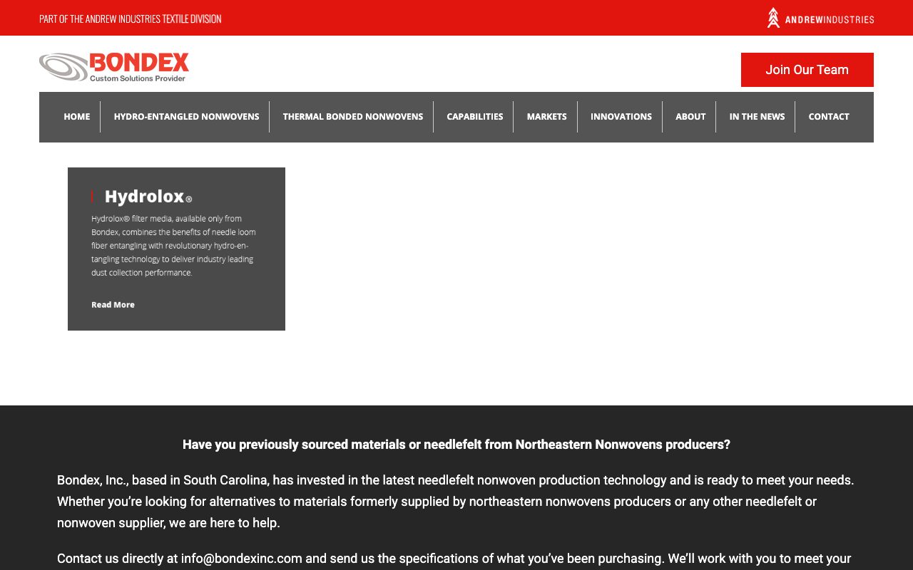 Bondex website