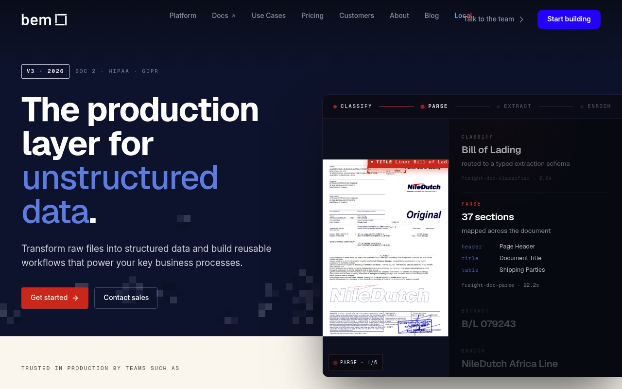 Bem website