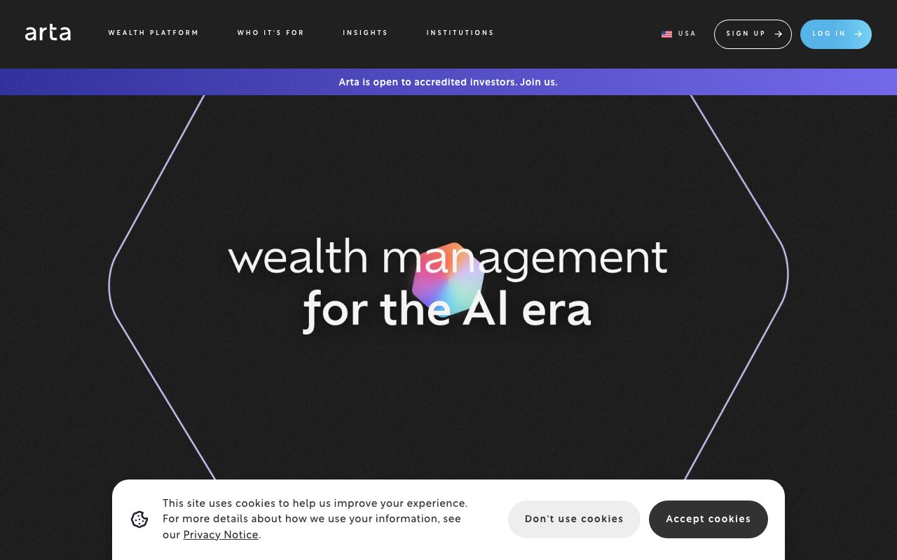 Arta Finance website