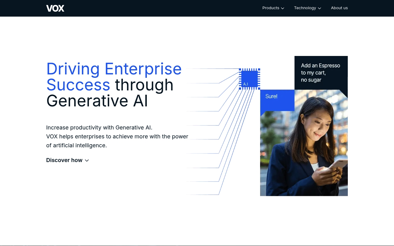 Vox AI website