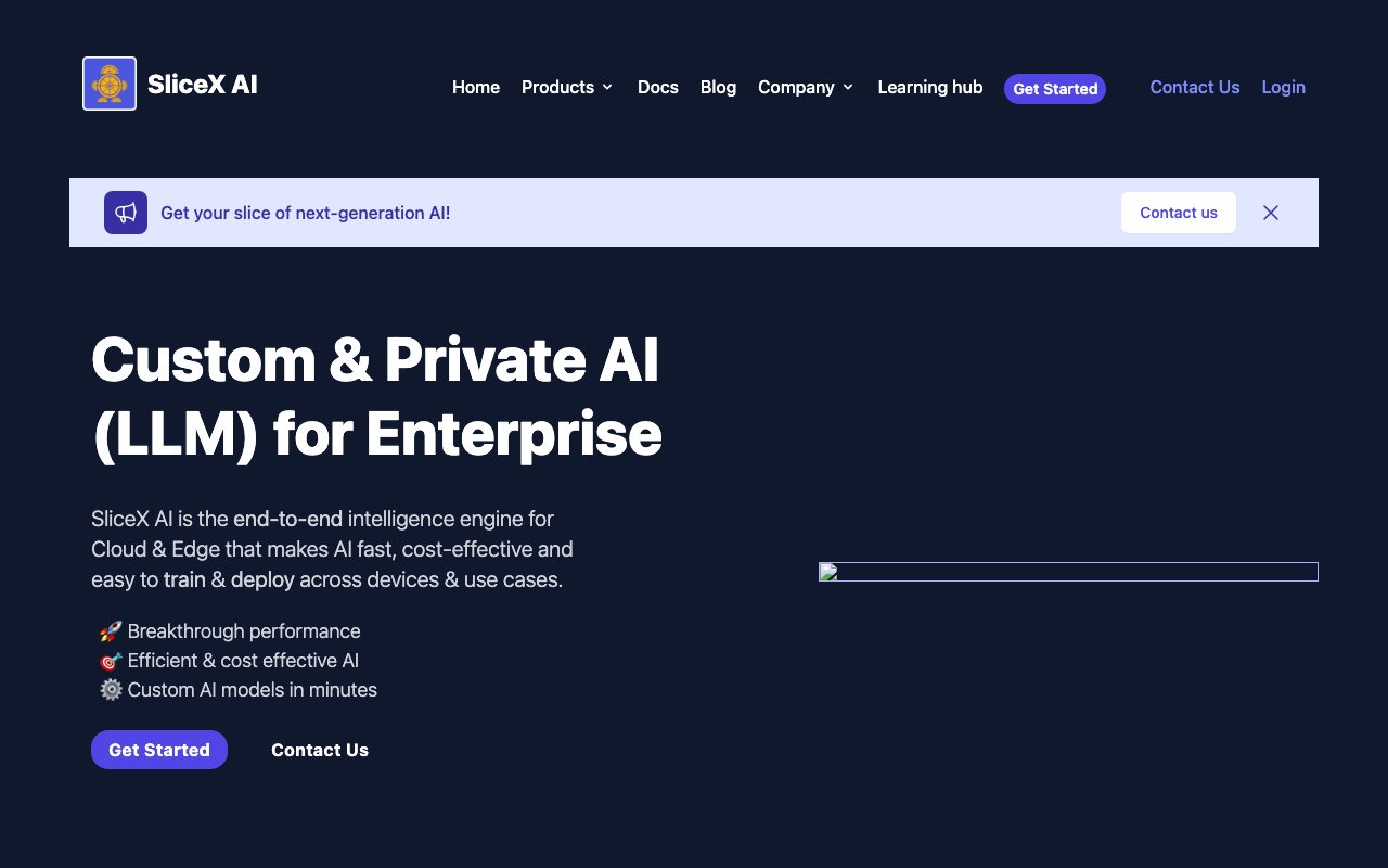 SliceX AI website