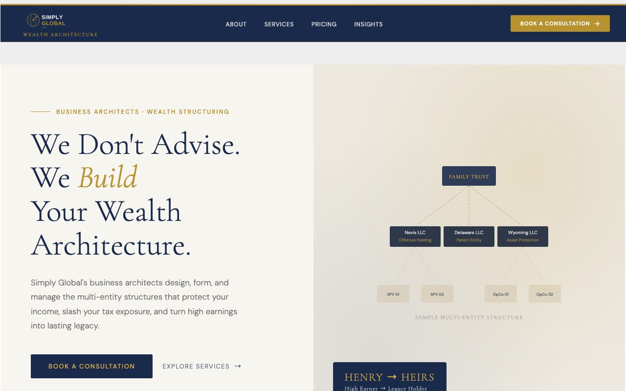 Simply Global website