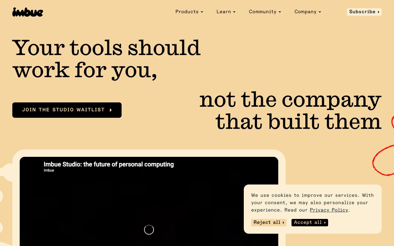 Imbue website