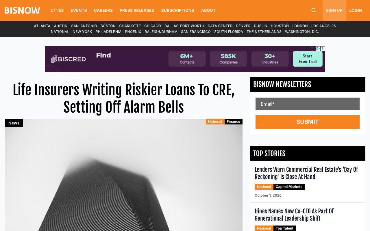 Bisnow Media website