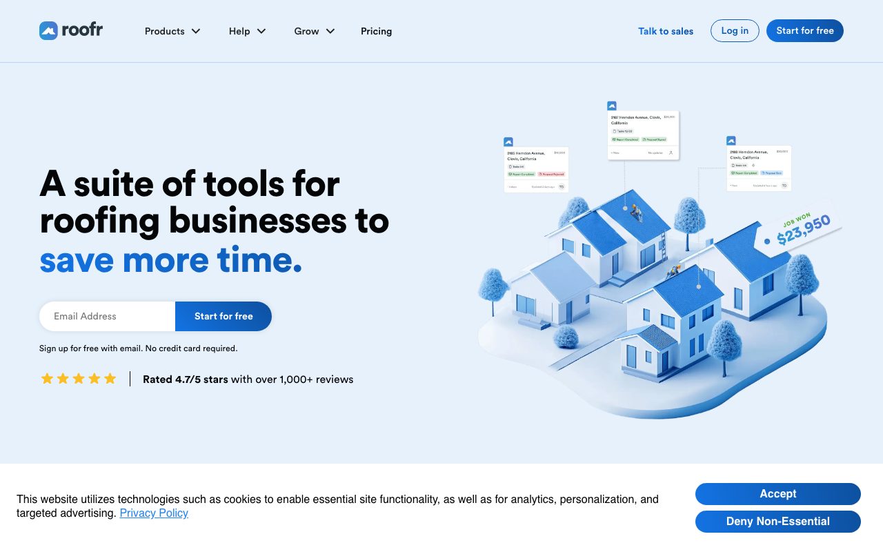 Roofr website