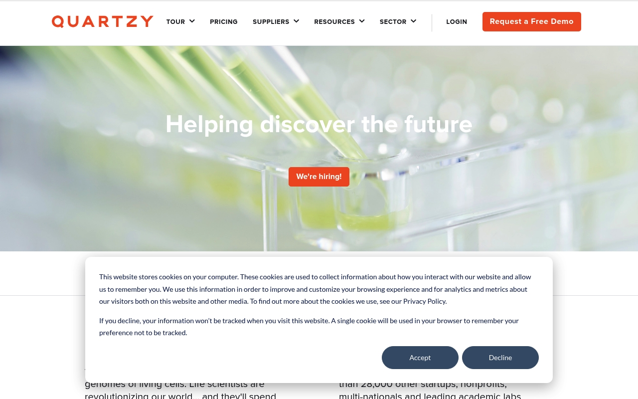 Quartzy website