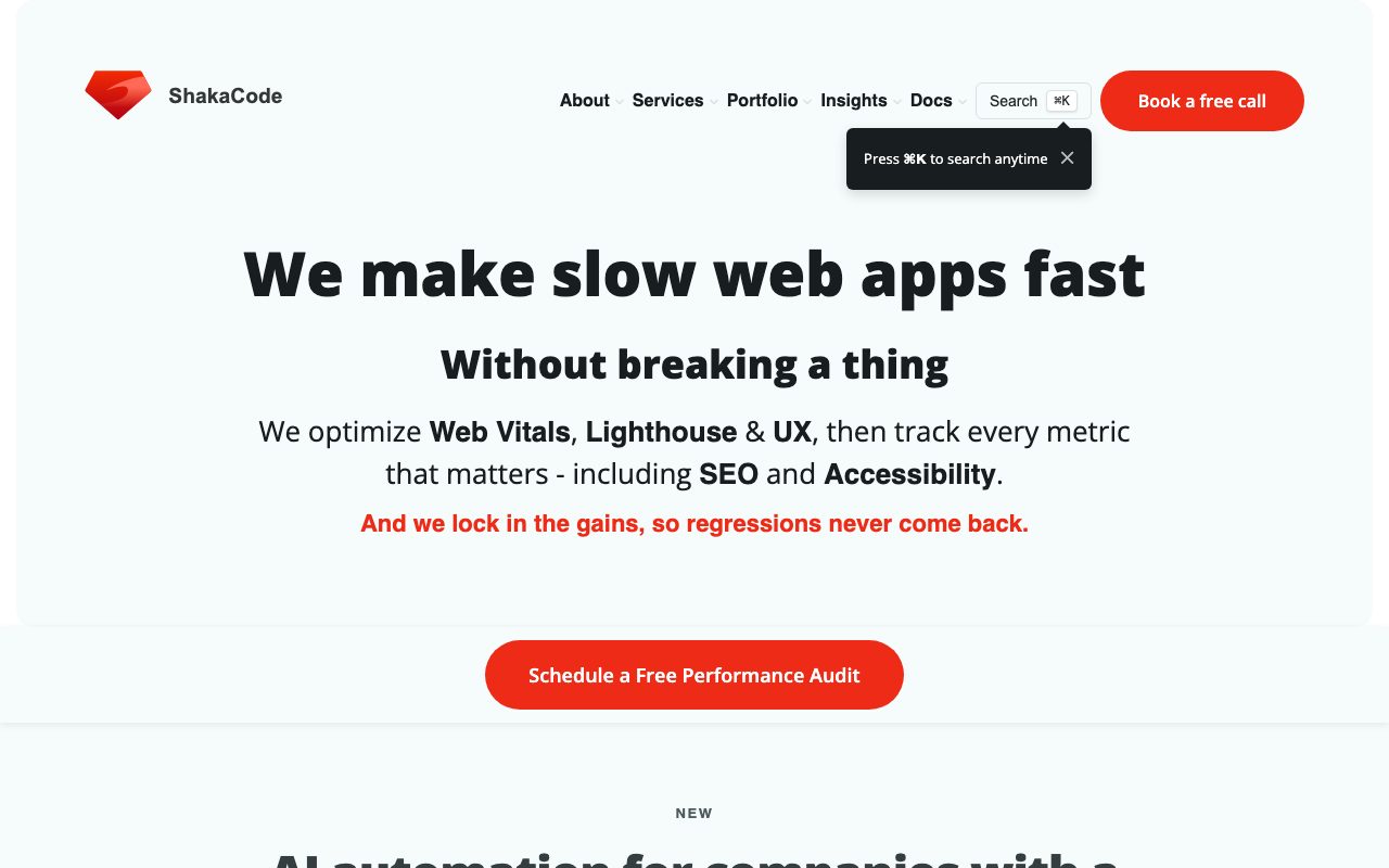 ShakaCode website