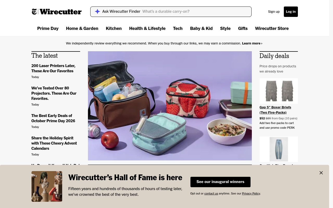 The Wirecutter website