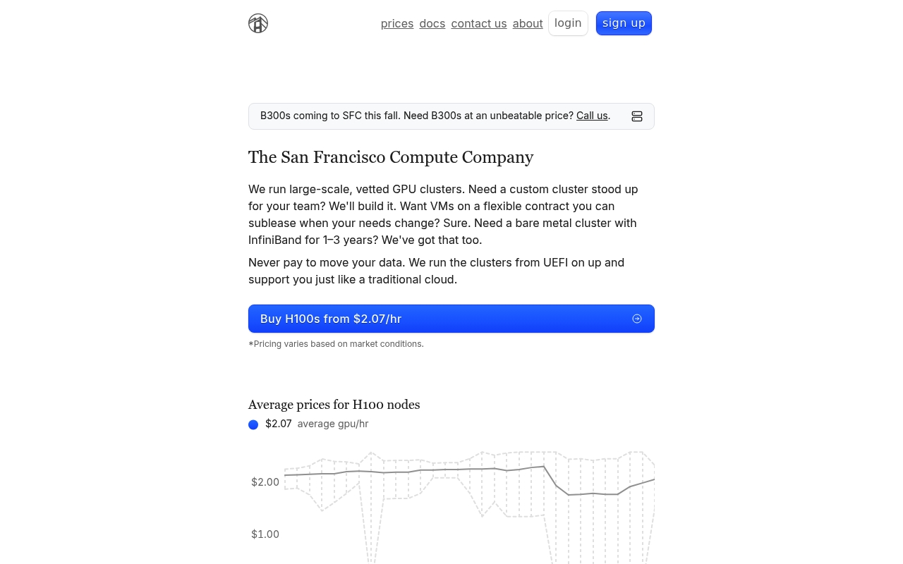 The San Francisco Compute Company website