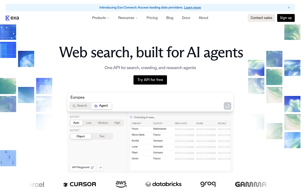 Exa website
