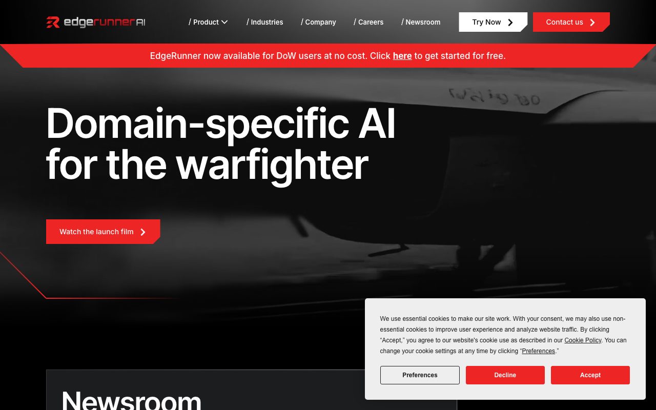 EdgeRunner AI website