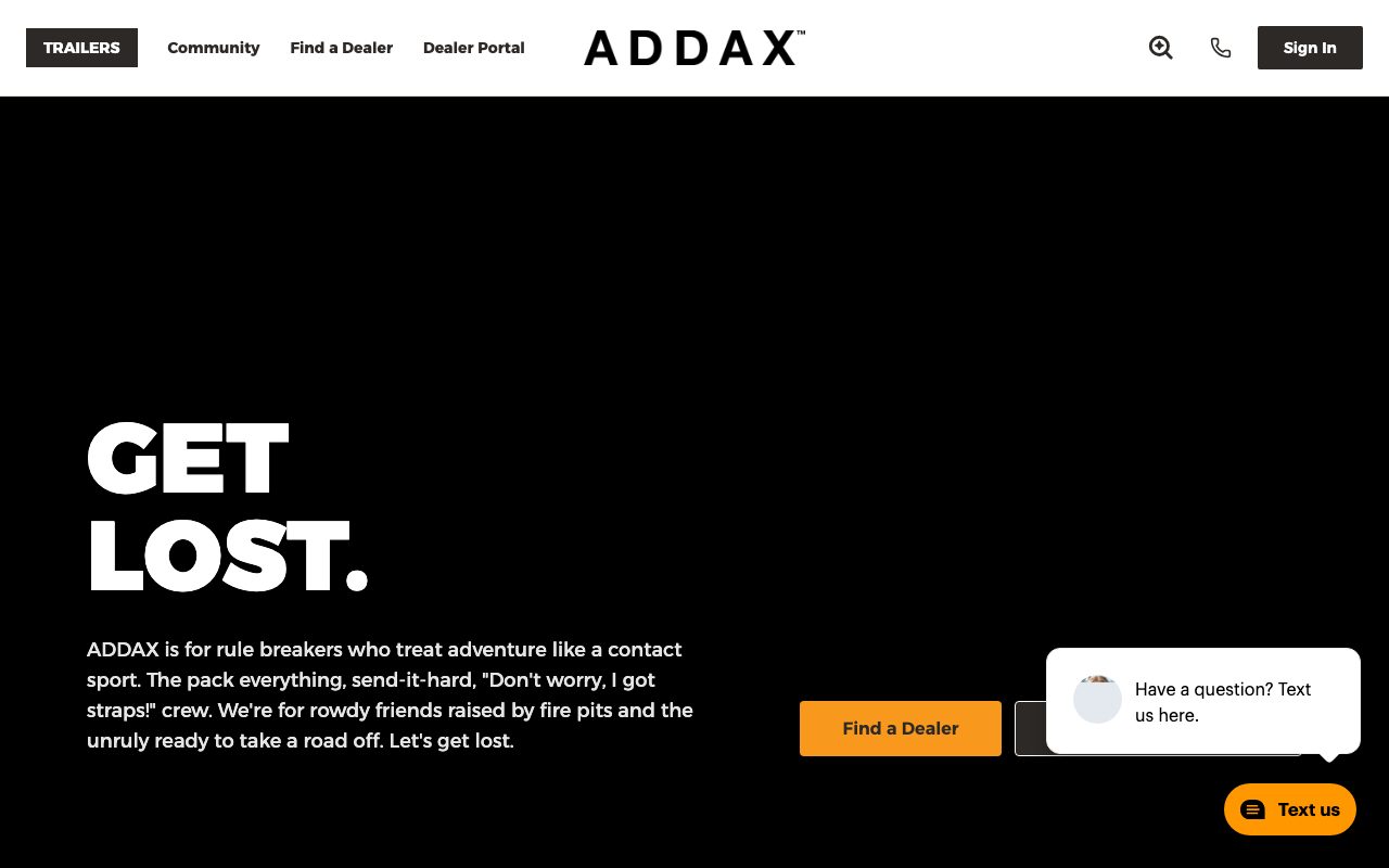 ADDAX Overland website