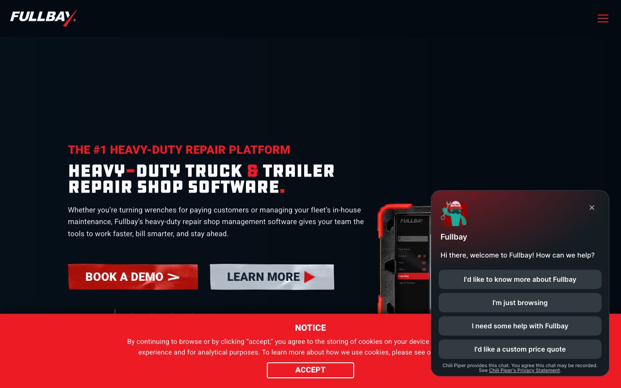 Fullbay website