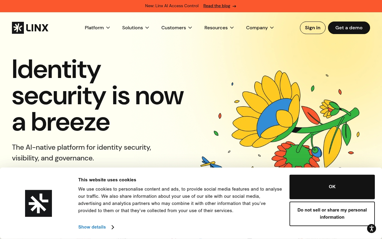 Linx Security website