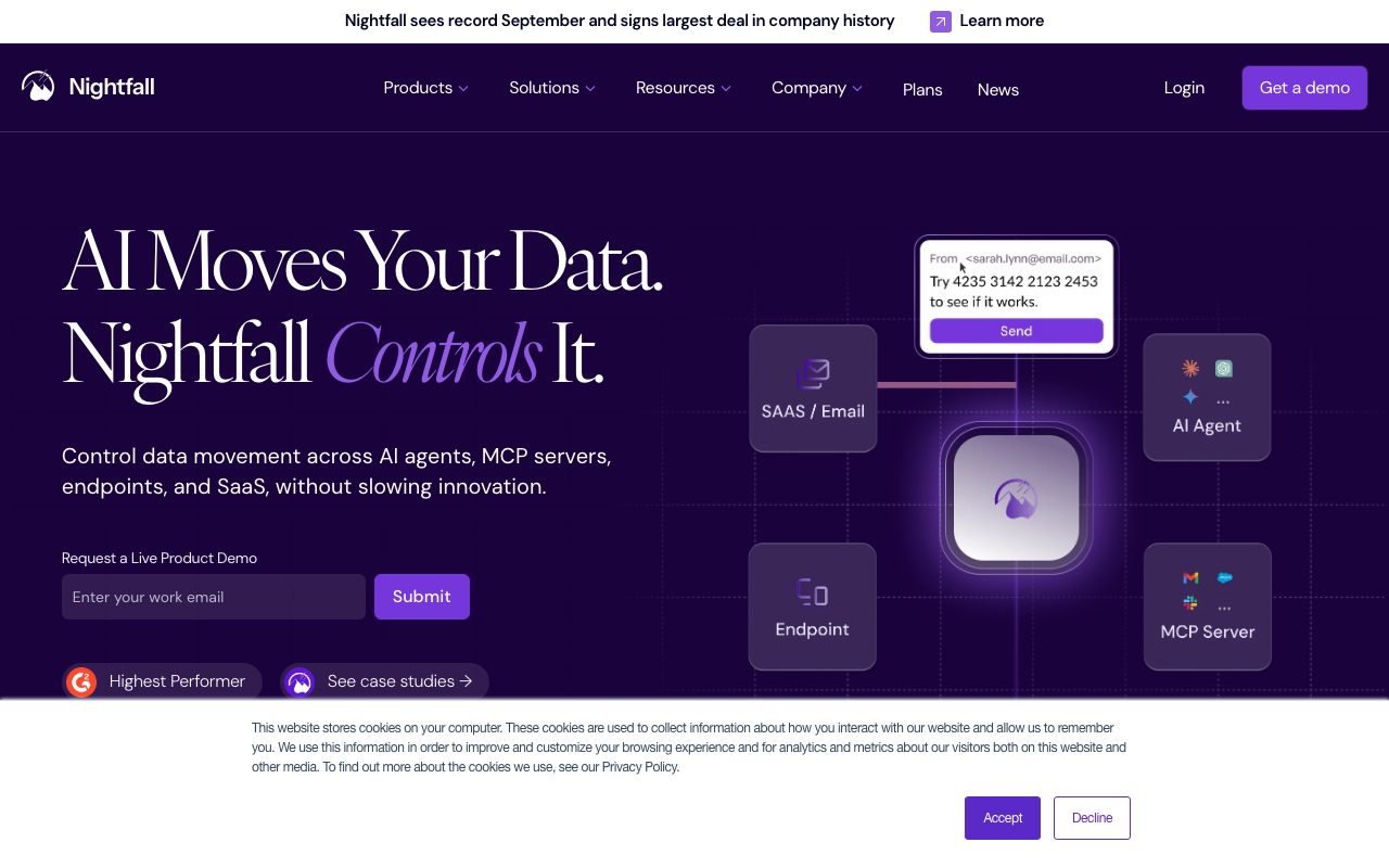 Nightfall AI website