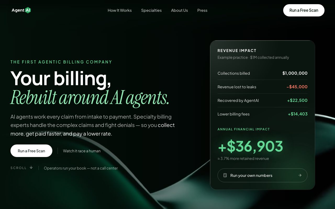 AgentAI website
