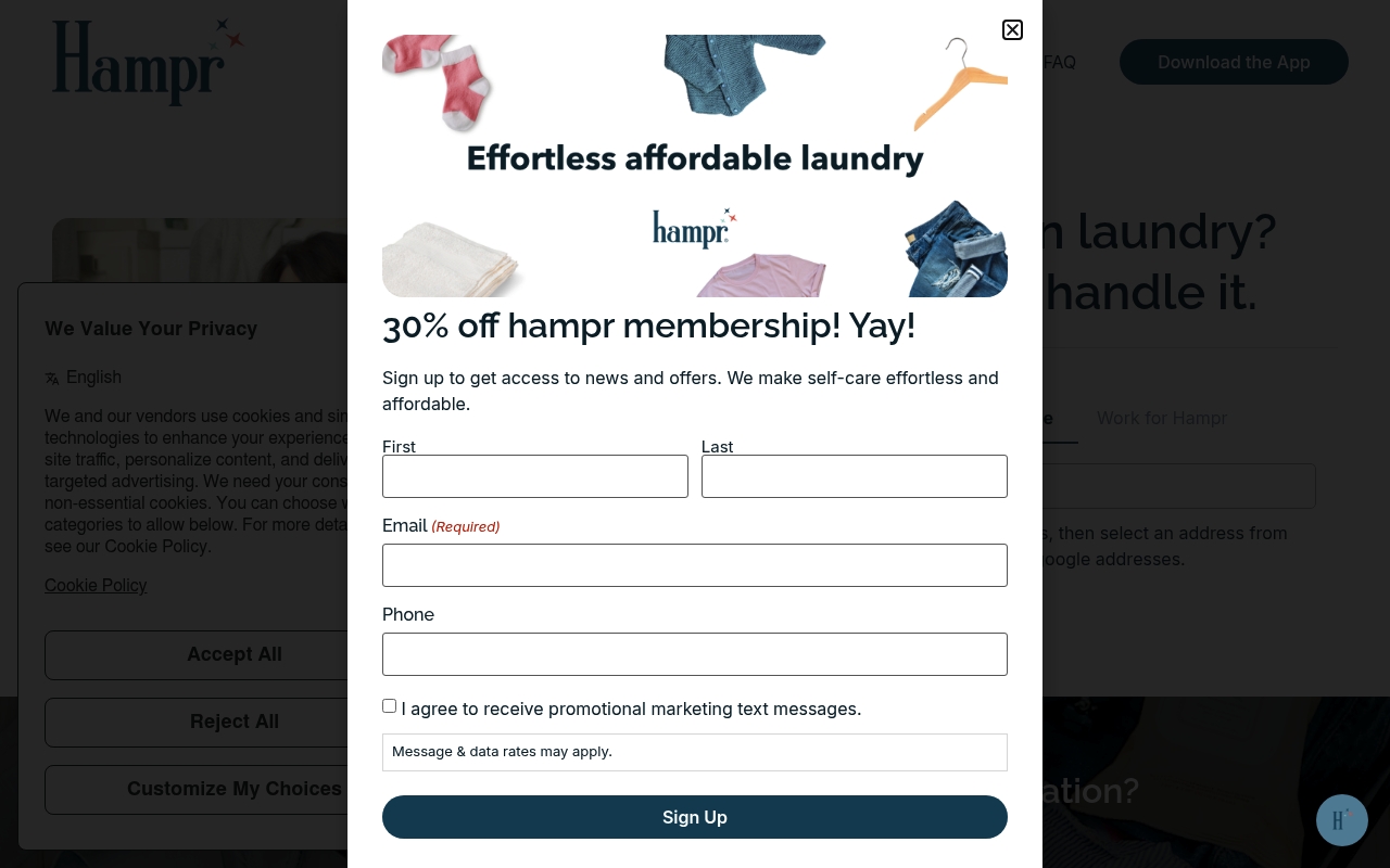 Hampr website