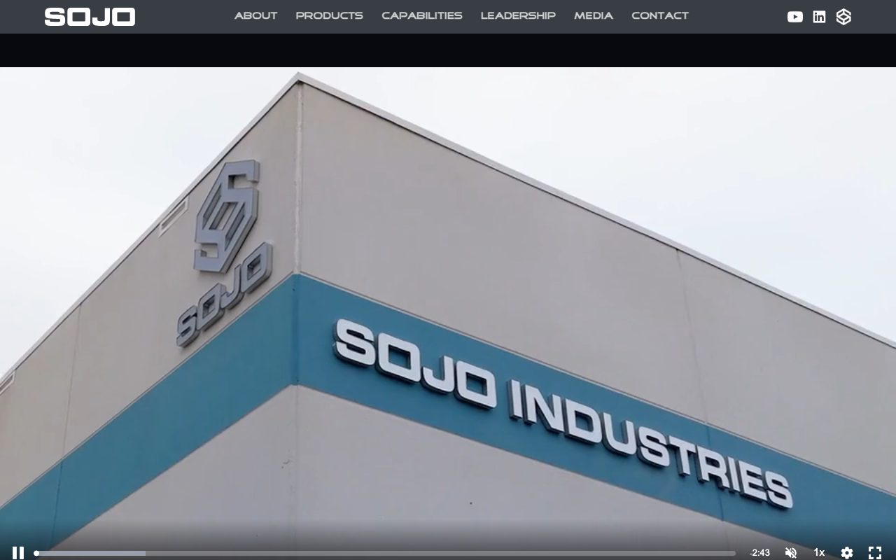 Sojo Industries website