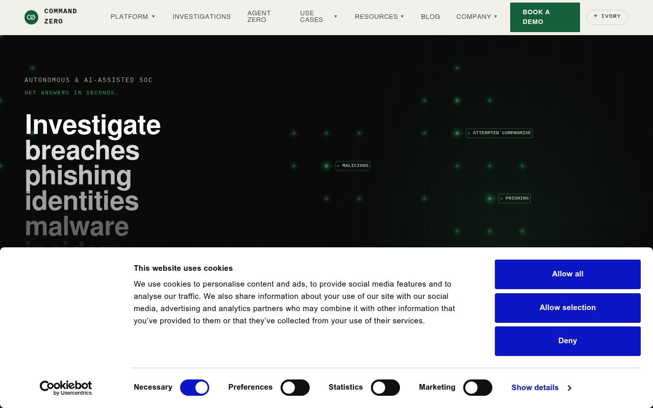 Command Zero website
