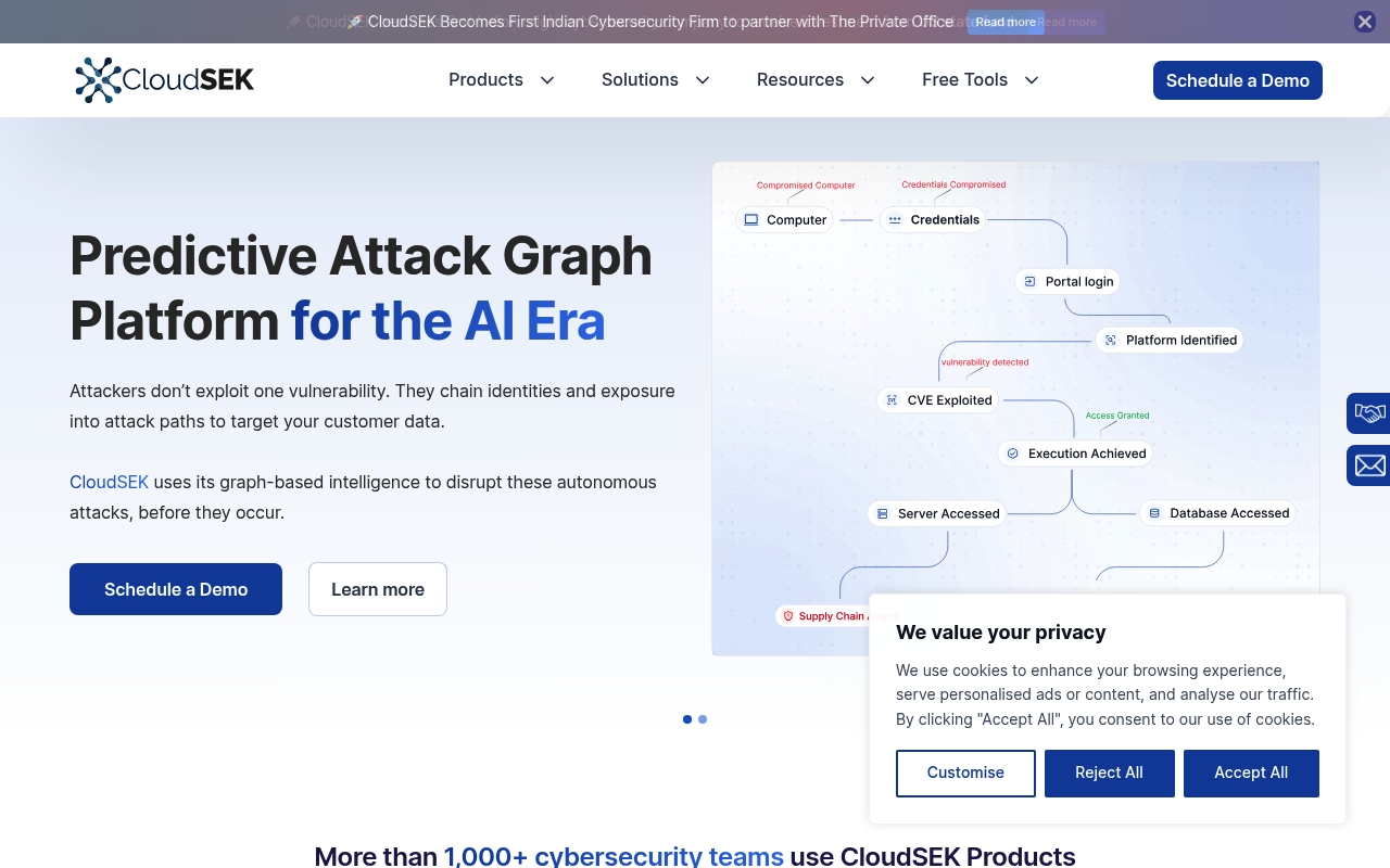CloudSEK website