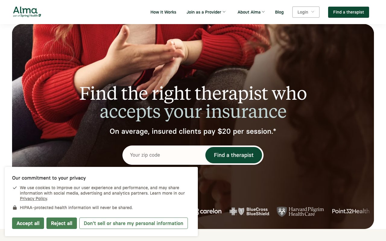 Alma website