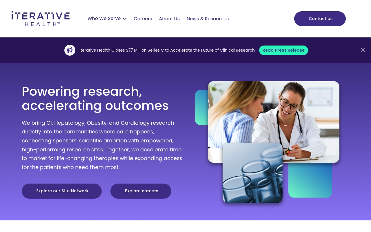 Iterative Health website