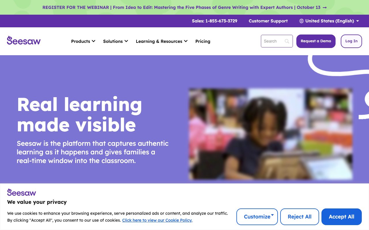 Seesaw website