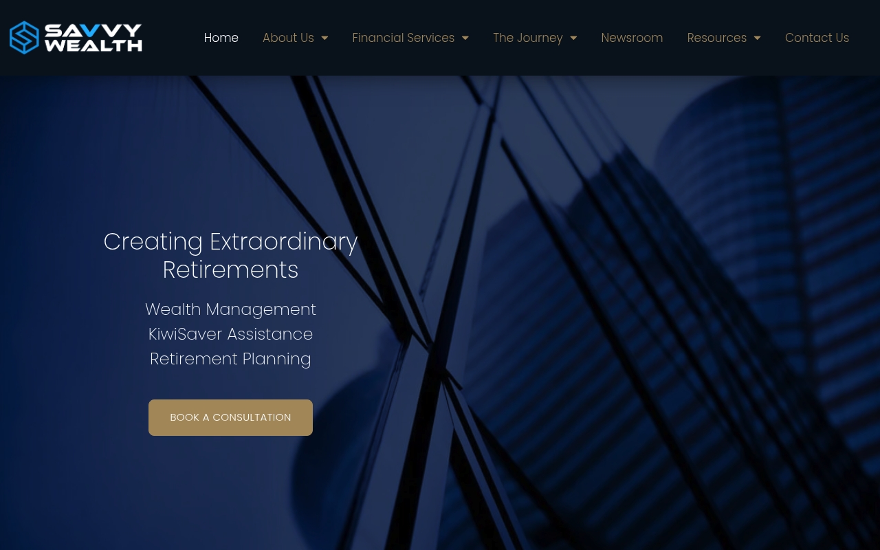 Savvy Wealth website