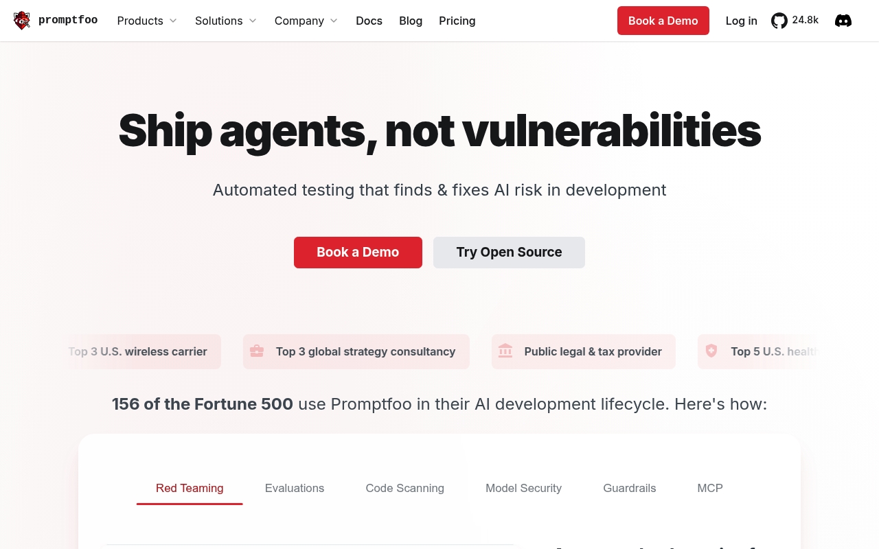 Promptfoo website