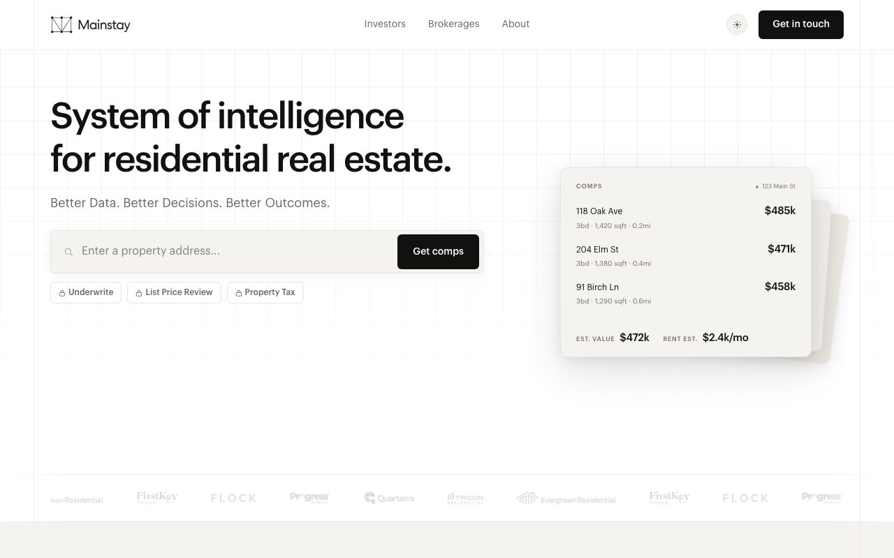 Mainstay website
