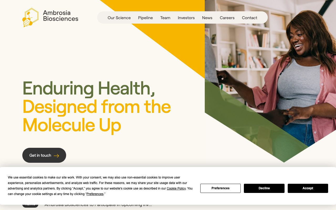 Ambrosia Biosciences website