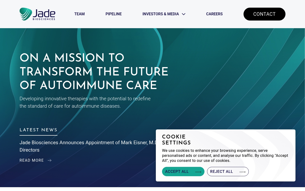 Jade Biosciences website