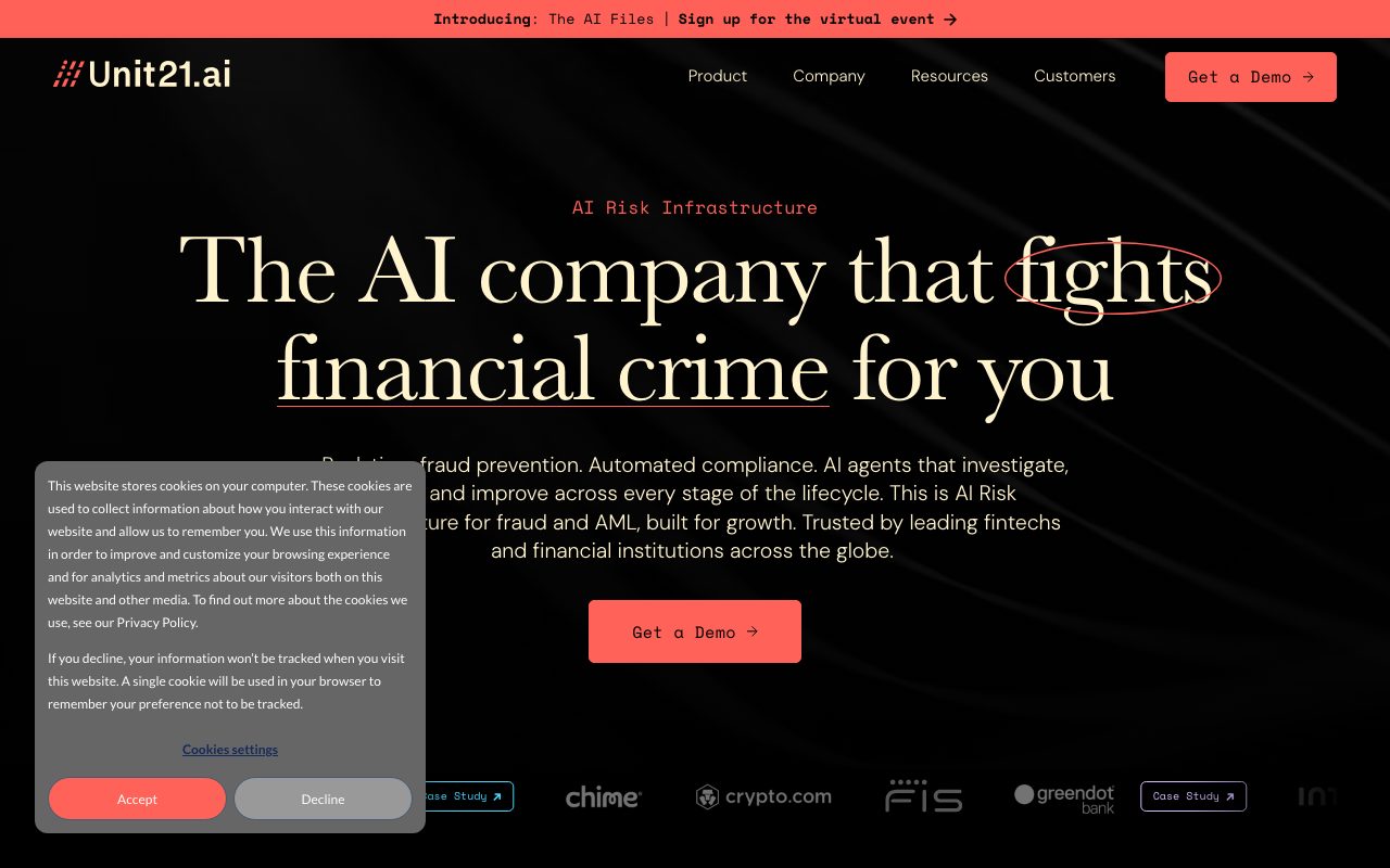Unit21 website