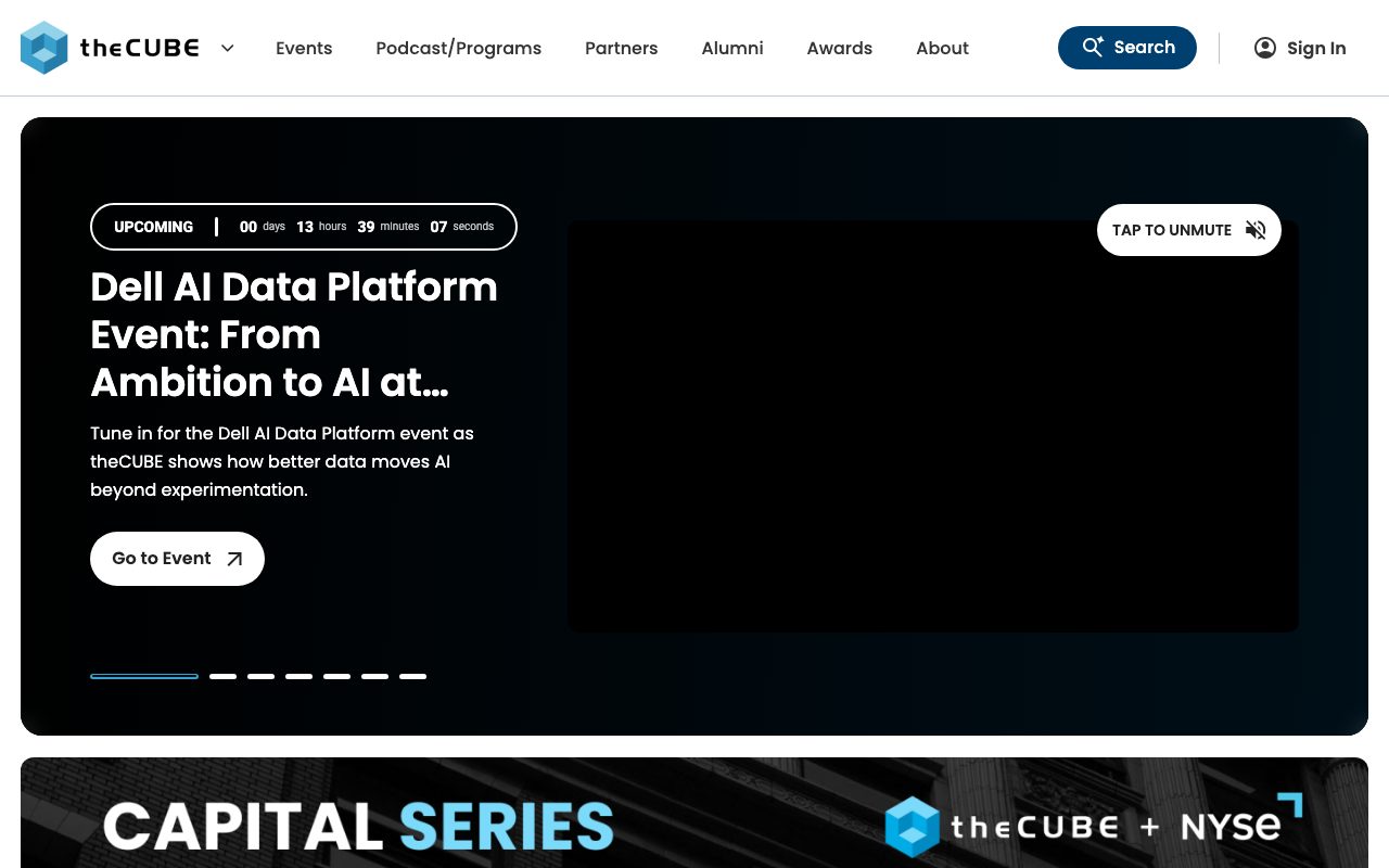 TheCUBE website